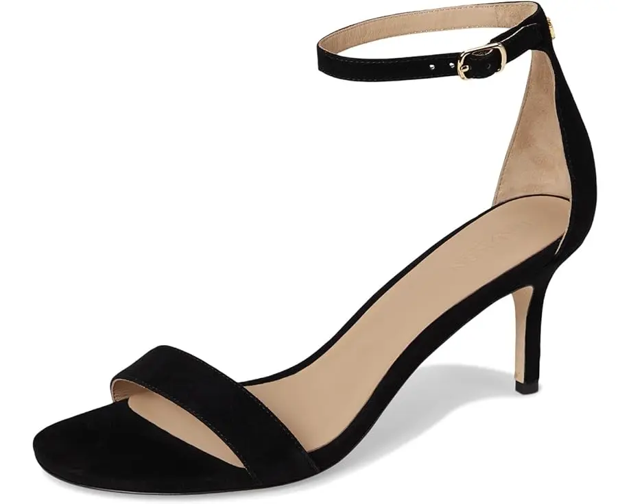 Allie Mid-Heel Suede Sandals