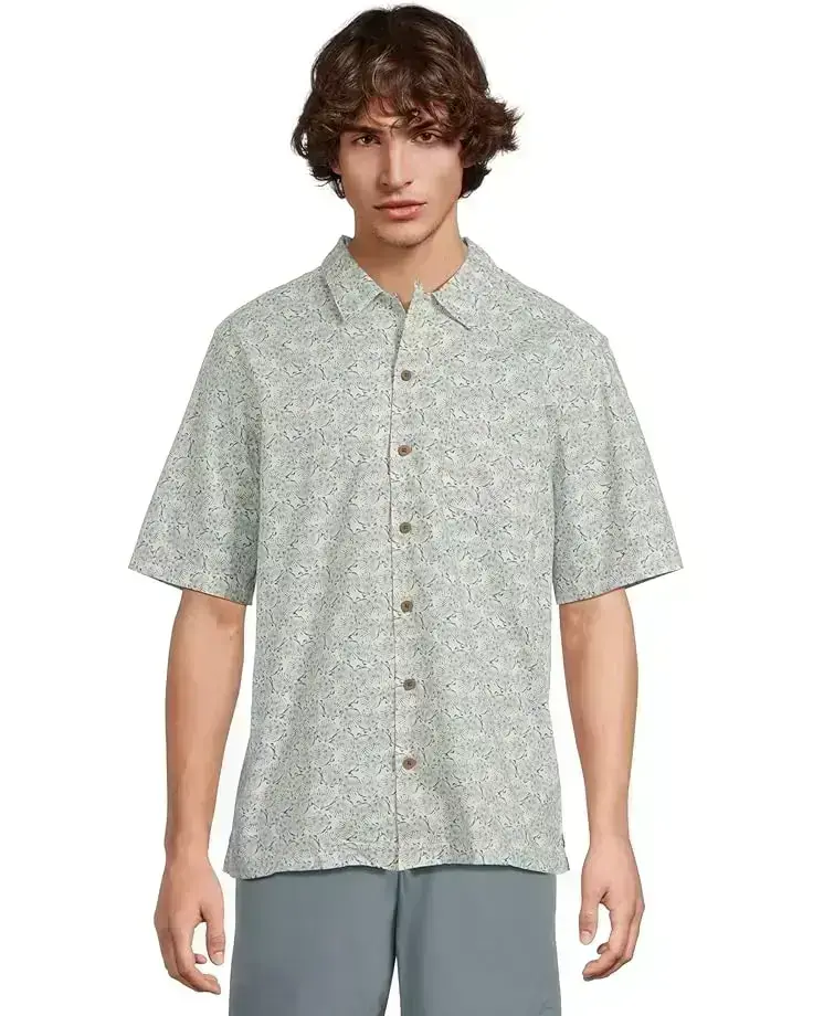 Men's L.L.Bean Tropics Shirt Short Sleeve Traditional Fit Print Shirt