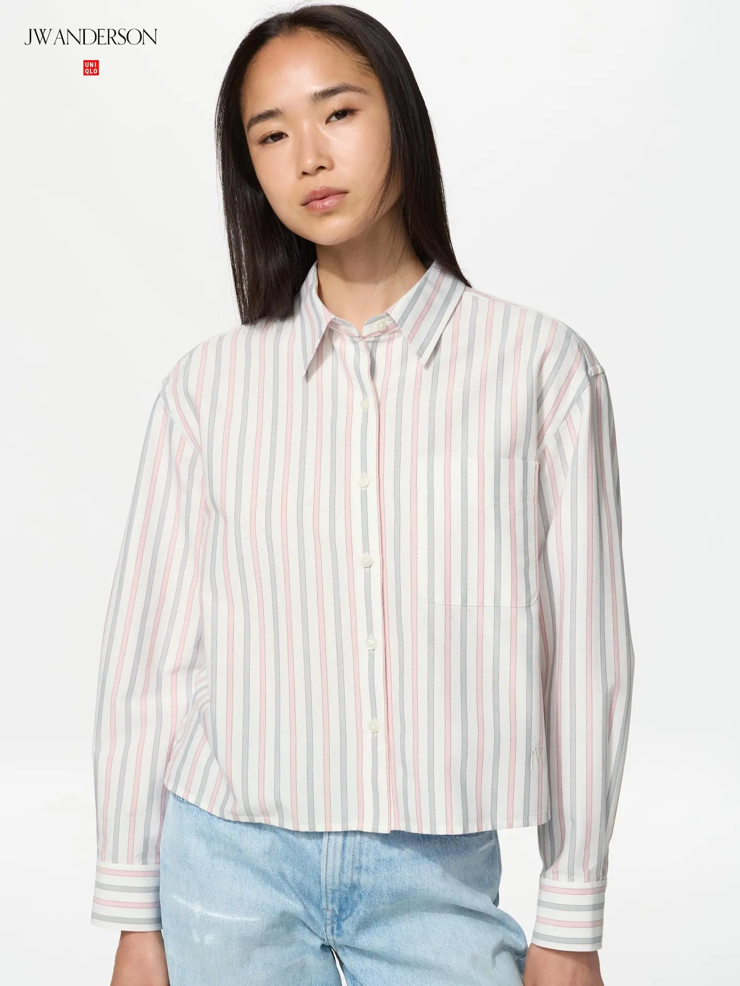 Рубашка Oxford Boxy (в полоску) A