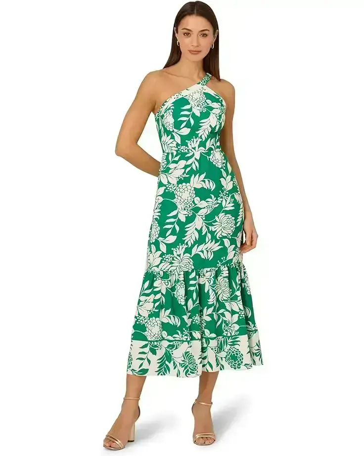 Women's Adrianna Papell One Shoulder Midi Dress