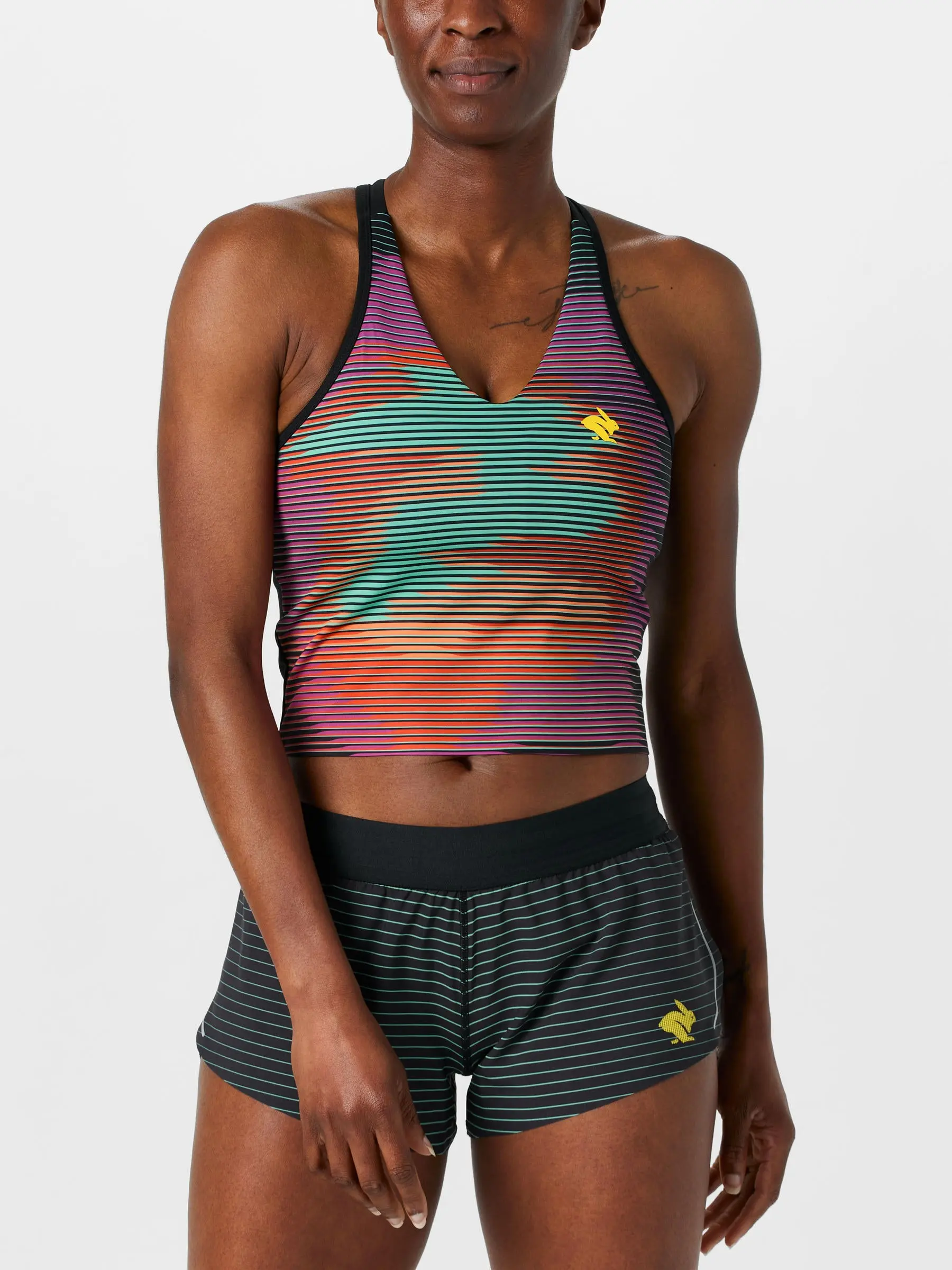 rabbit Women's Go Time Heat Map Crop Top