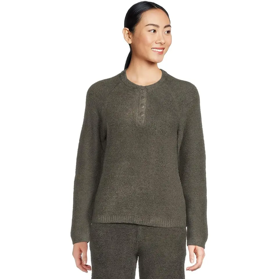 Cozychic Lite® Textured Raglan Sleeve Henley