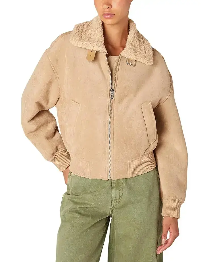 Women's Blank NYC Faux Suede Bomber Jacket