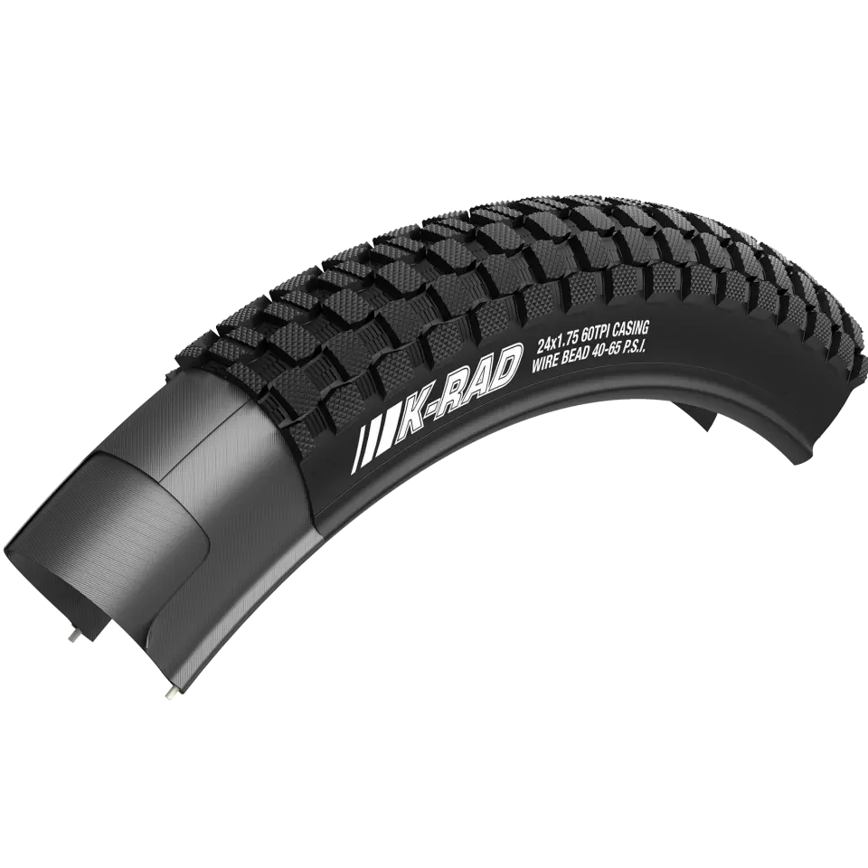 K-Rad Tire Black Steel 24 x 1.95