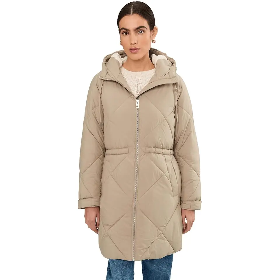 Quilted Long Parka Jacket