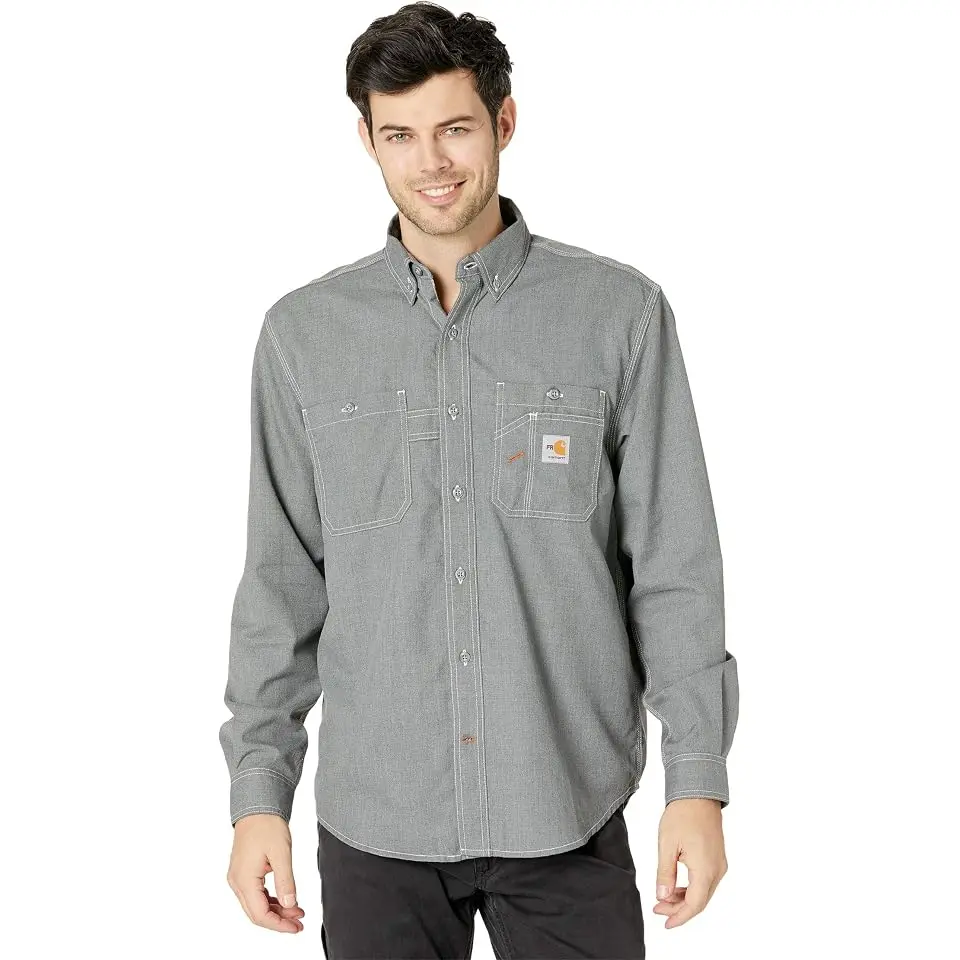 Flame-Resistant Force Original Fit Lightweight Long Sleeve Button Front Shirt