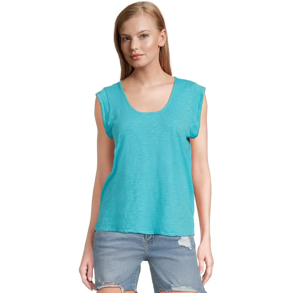 Cap Sleeve Scoop Neck Tee