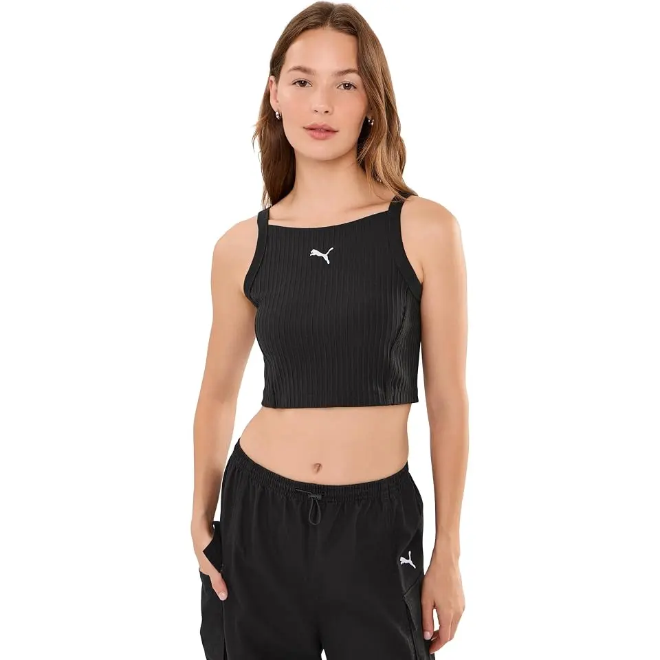 Essentials Ribbed Cropped Tank Top