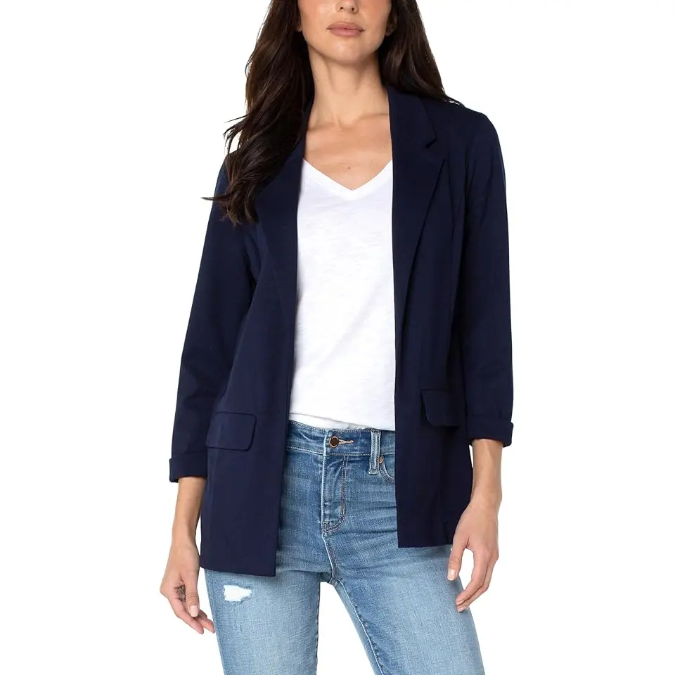 Petite Boyfriend Blazer with Princess Darts Super Stretch Ponte