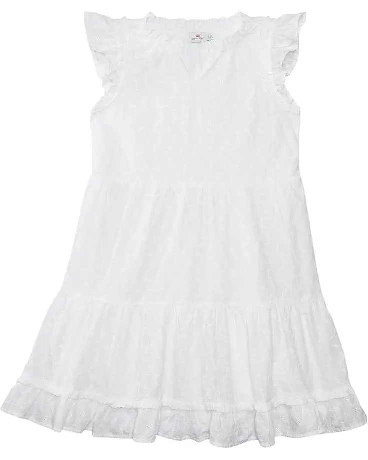 Eyelet Ruffle Dress (Toddler/Little Kid/Big Kid)