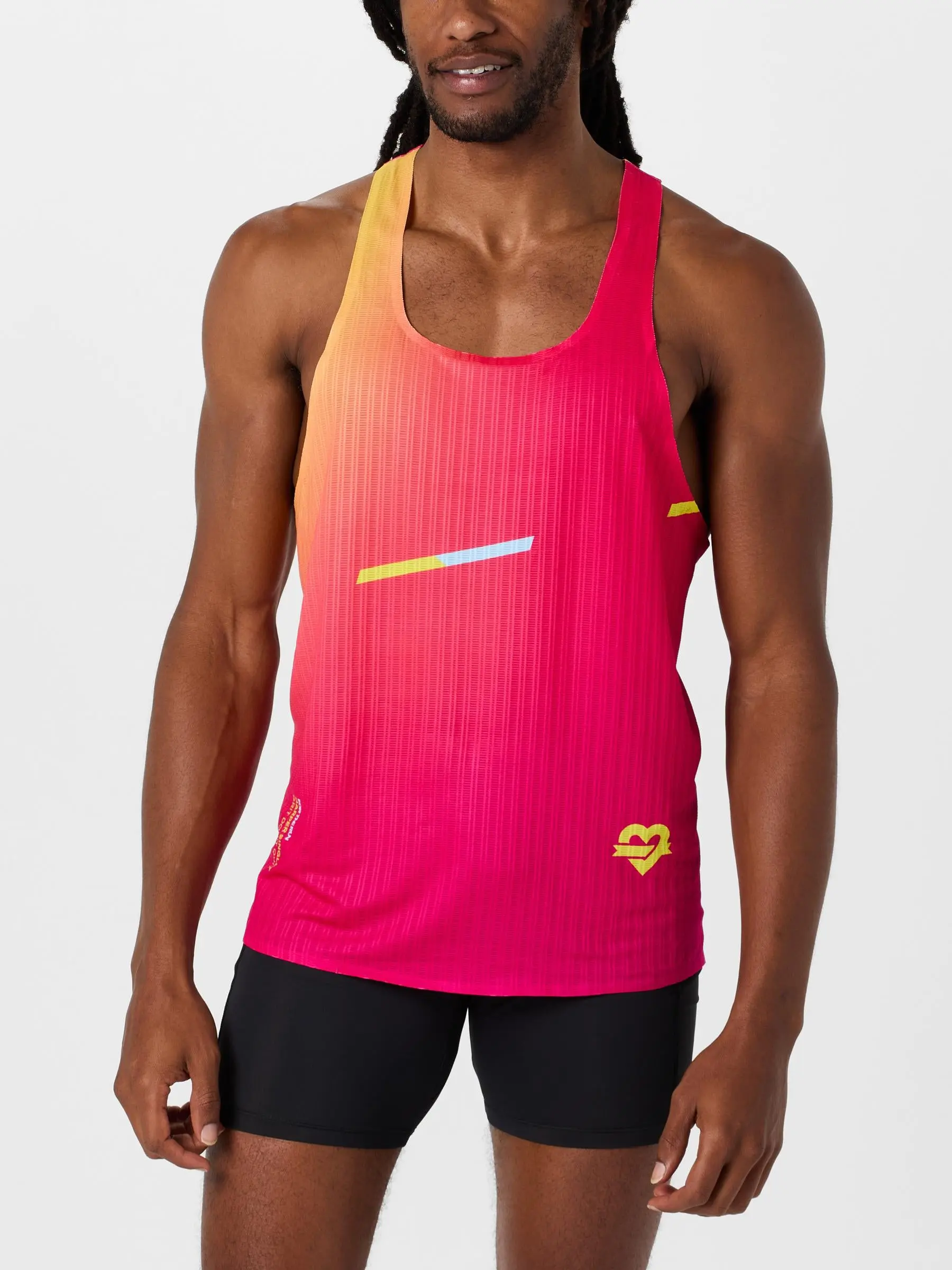 For the Run Men's Harper Dashline Singlet