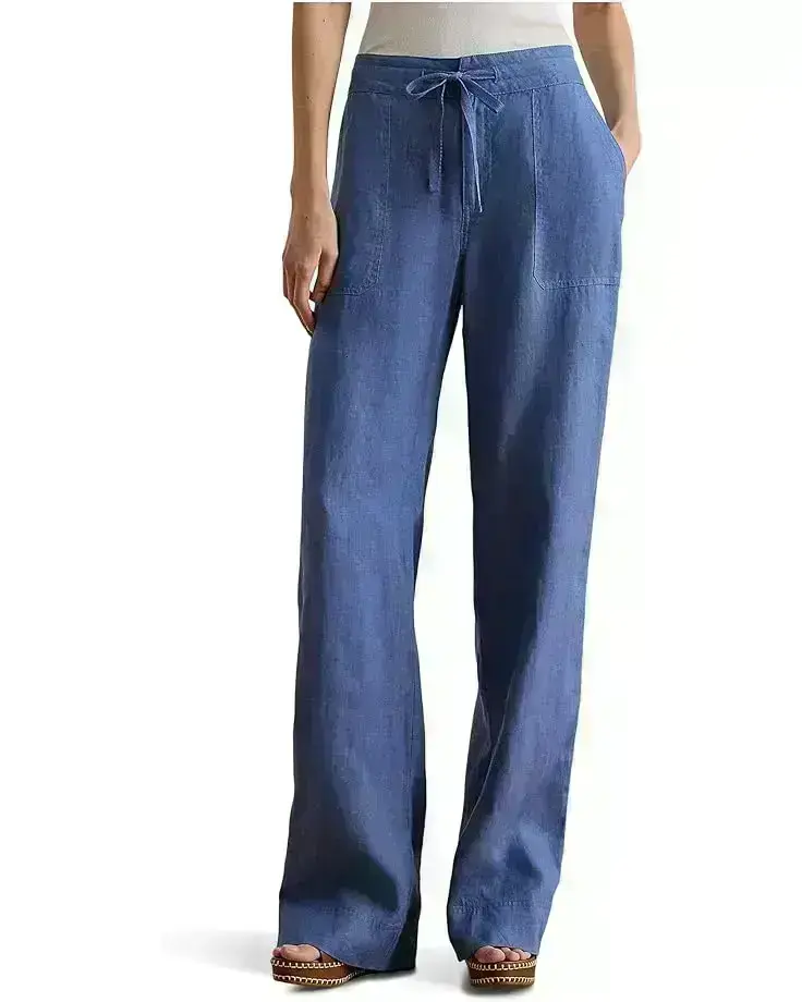 Women's Lauren Ralph Lauren Linen Wide-Leg Pants