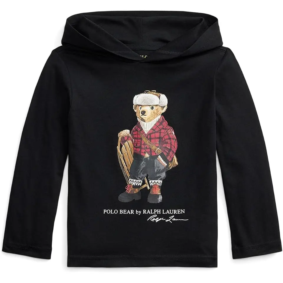 Polo Bear Cotton Hooded Tee (Big Kid)
