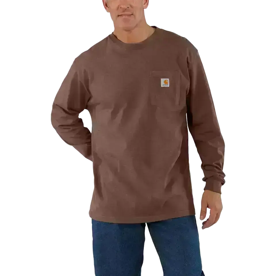 Men's Loose Fit Heavyweight Long Sleeve Pocket T-Shirt