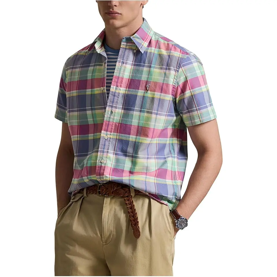Classic Fit Plaid Oxford Shirt