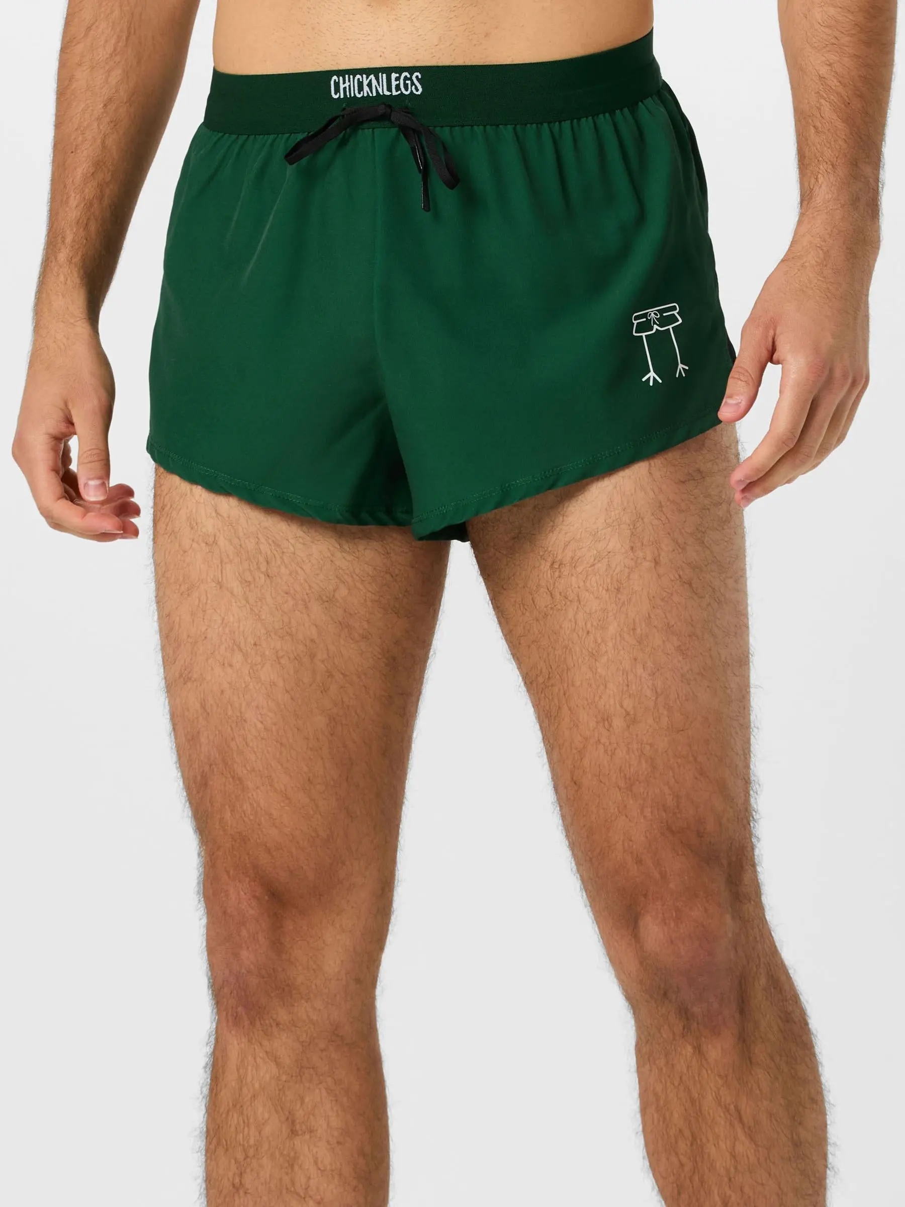ChicknLegs Men's Forrest Green 2" DS Split Short