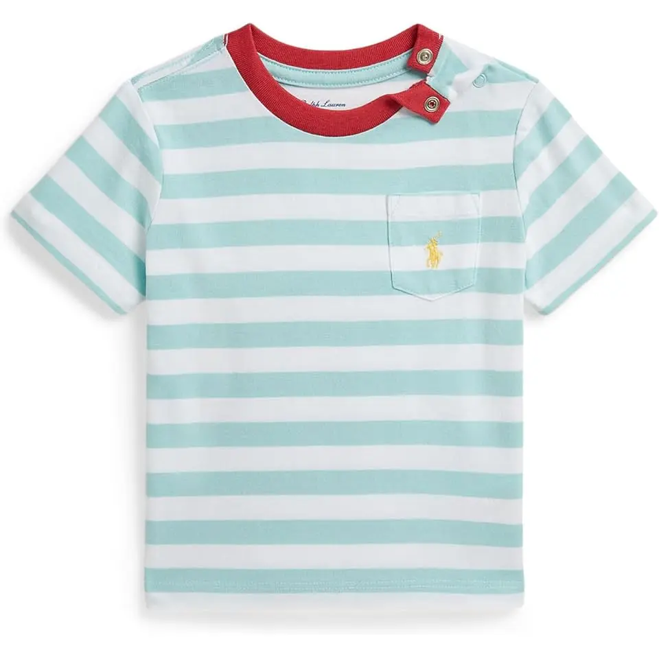Striped Cotton Jersey Pocket Tee (Infant)
