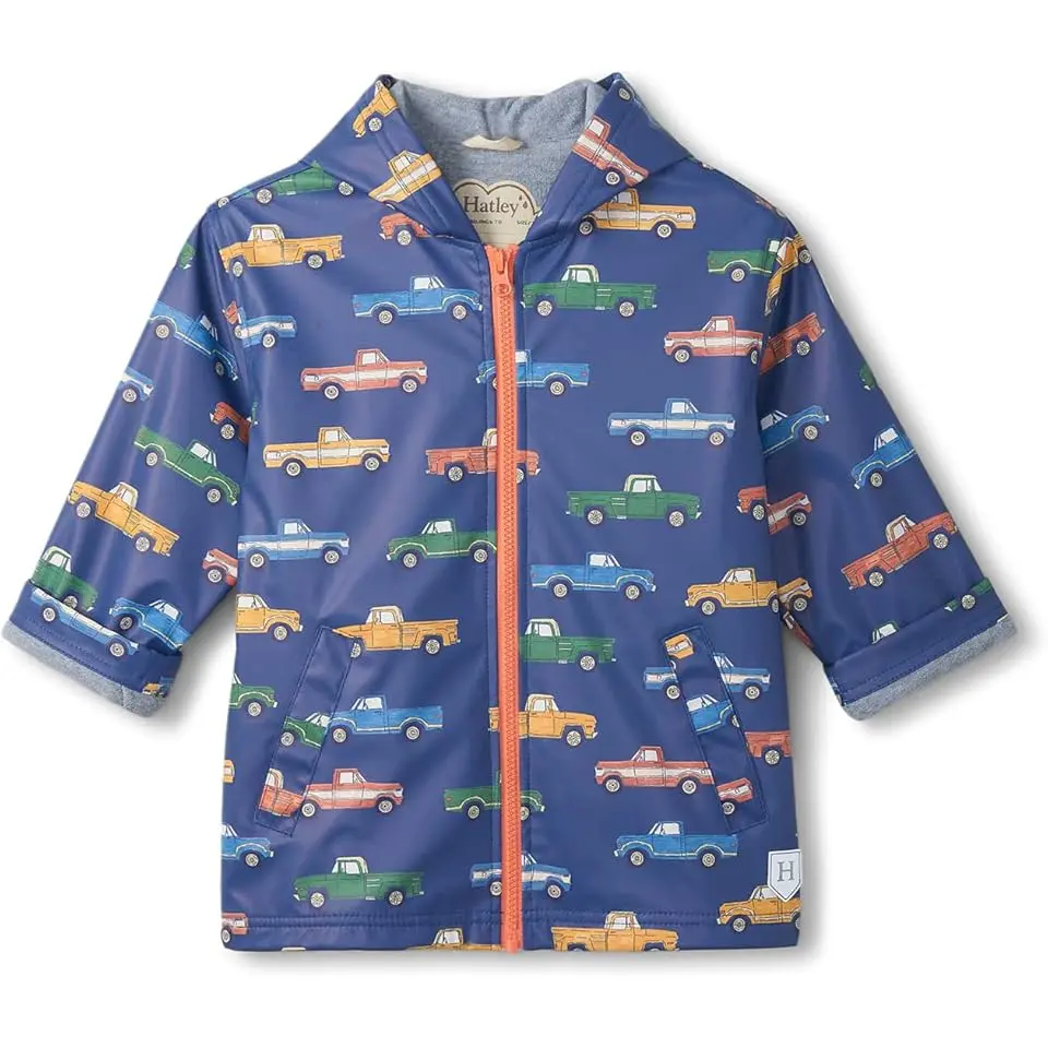Trucks Zip-up Rain Jacket (Toddler/Little Kid/Big Kid)