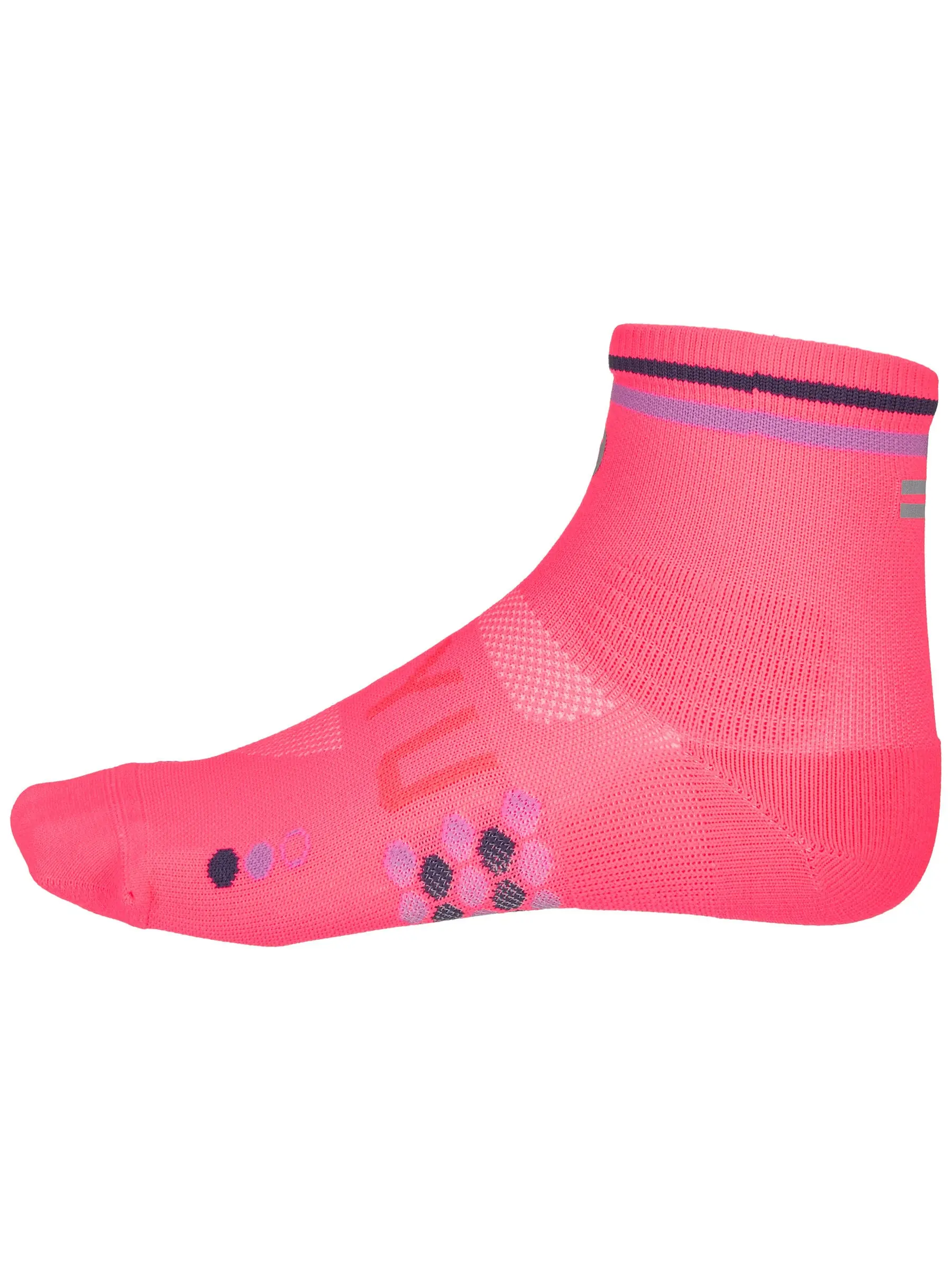 SHYU Racing Quarter Crew Socks Cerise/Purple/Black