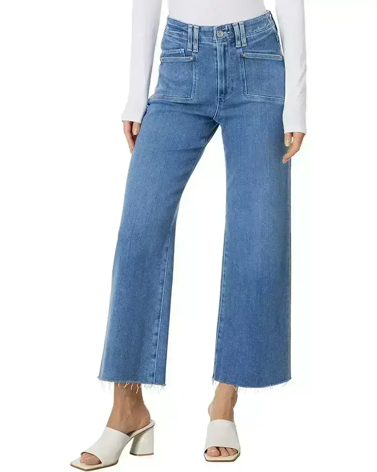 Women's Paige Anessa Set In Pockets Raw Hem in Sunnie Distressed