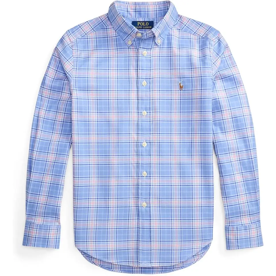 Plaid Performance Oxford Shirt (Toddler/Little Kid/Big Kid)