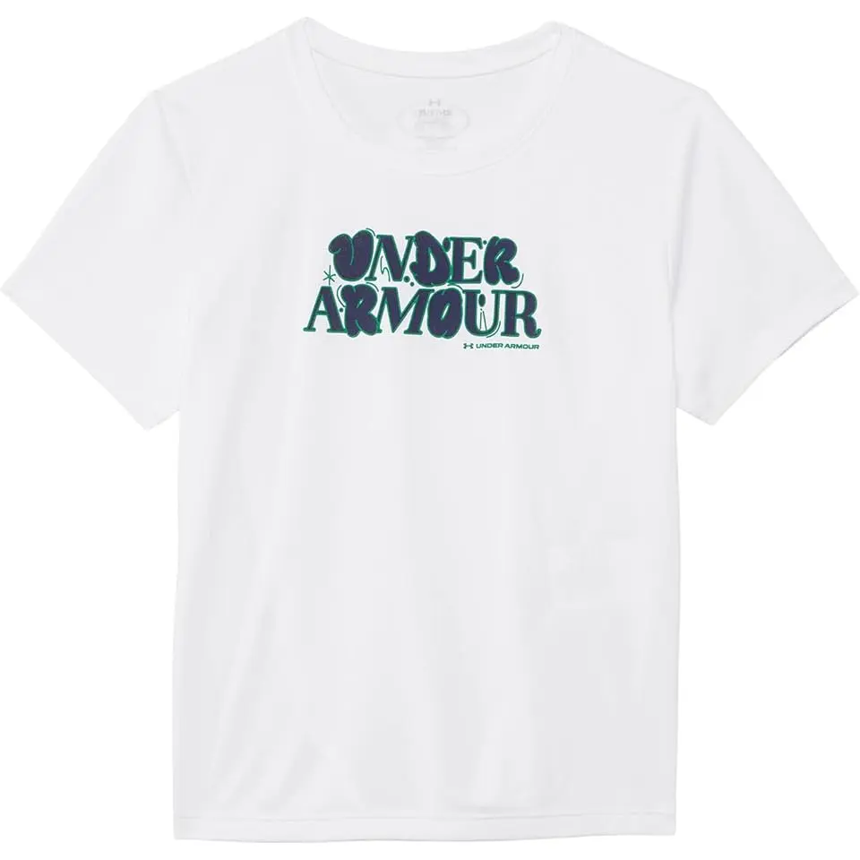 Tech Wordmark Short Sleeve T-Shirt (Big Kid)