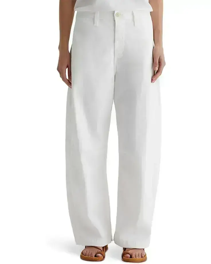 Women's AG Jeans Fiona Hise Rise Barrel Chino in Powder