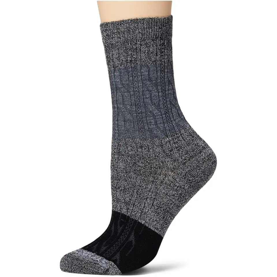 Everyday Color-Block Cable Crew Socks