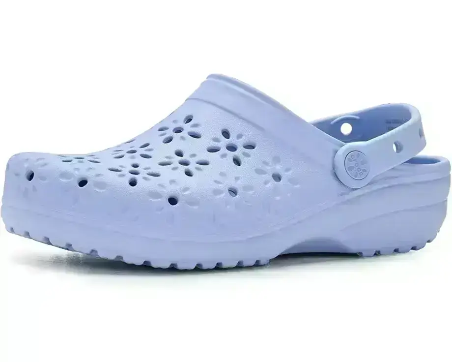 Unisex Crocs Classic Clogs with Floral Cut Out Design