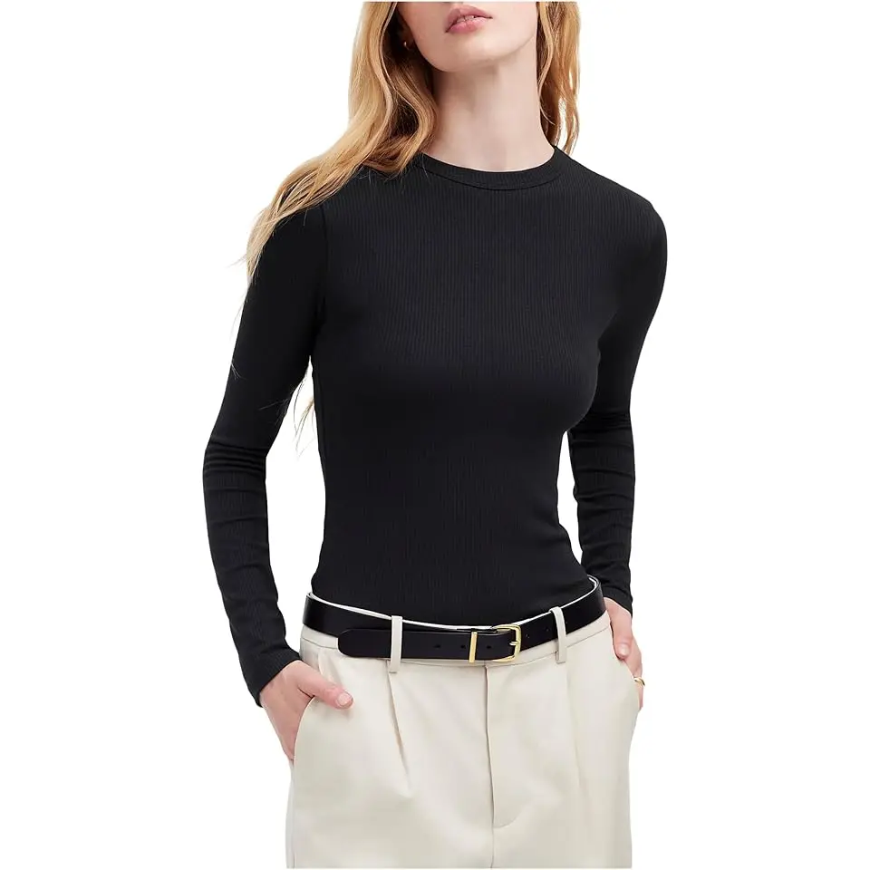 Modal Rib Long Sleeve Crewneck