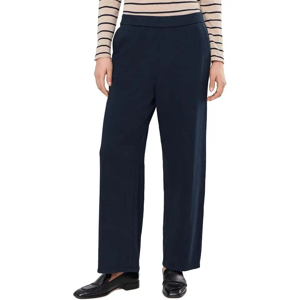 Garment Dyed Terry Wide Ankle Pants