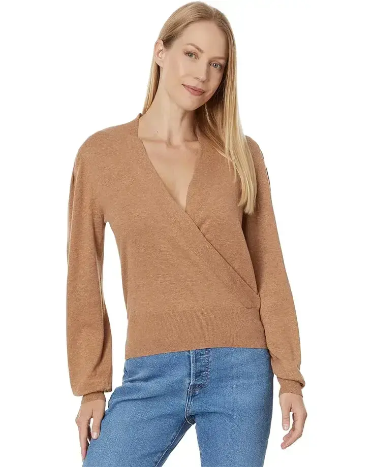 Women's Lilla P Long Sleeve Surplice Sweater