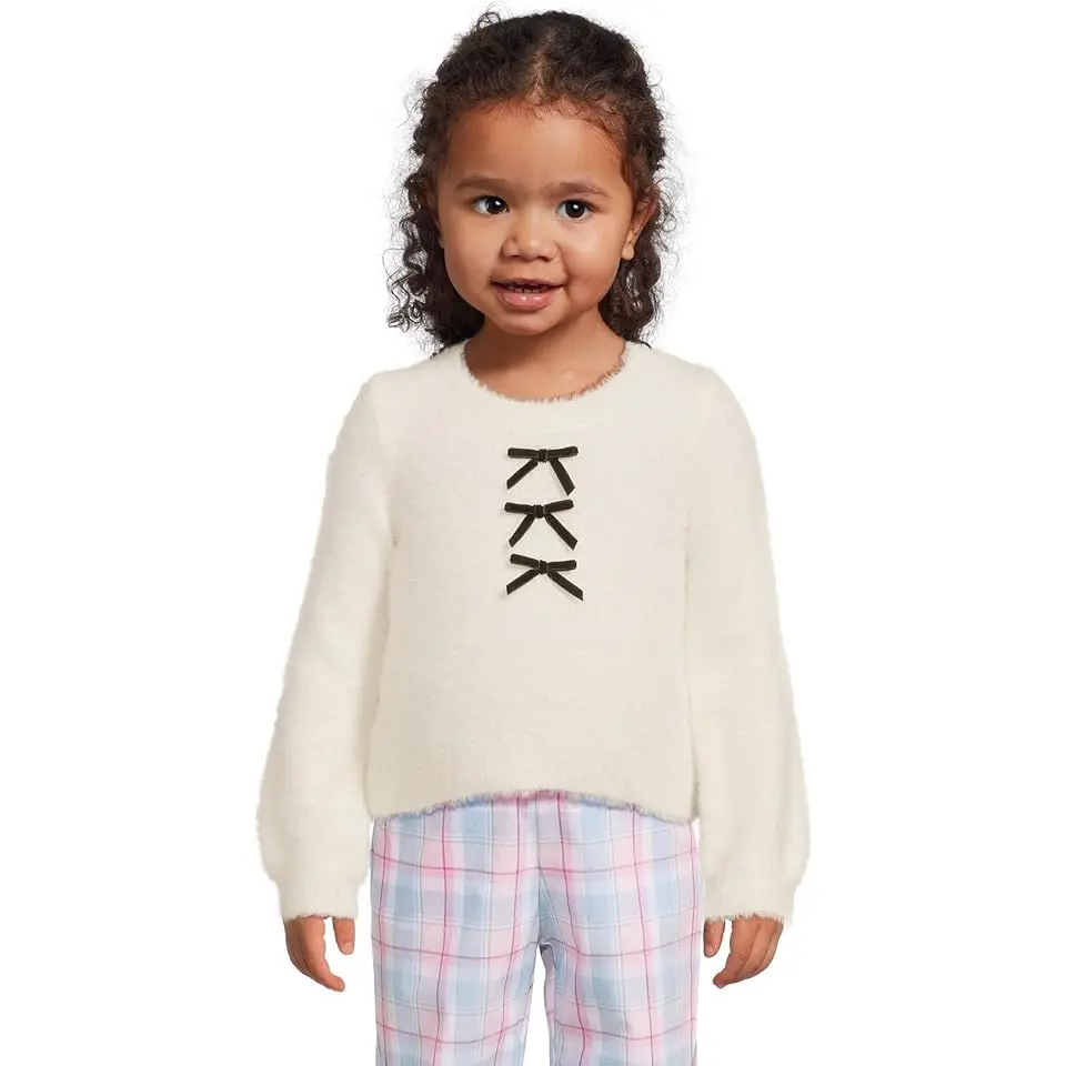 Fuzzy Mini Bow Sweater (Infant)
