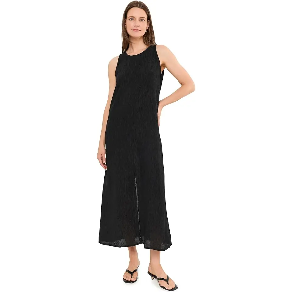Woven Plisse Maxi Dress