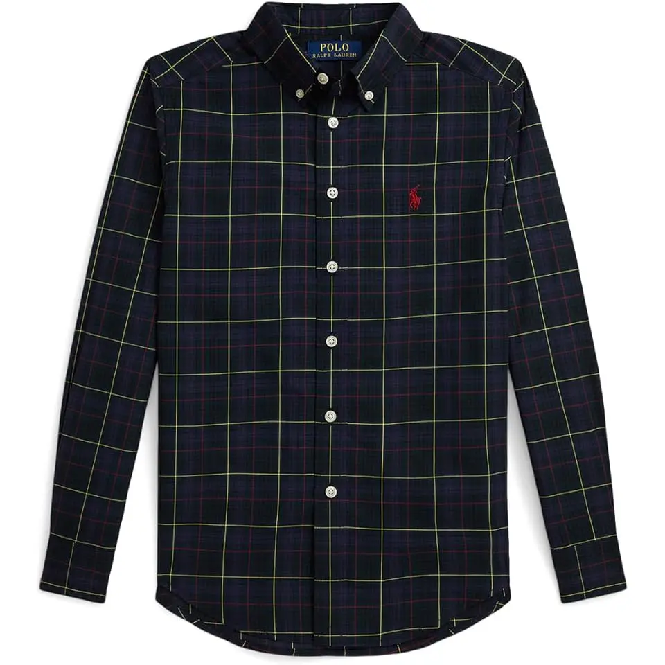 Plaid Cotton Poplin Shirt (Big Kid)