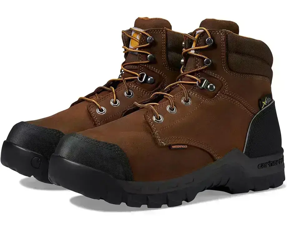Men's Carhartt Rugged Flex Waterproof Internal Met Guard Comp Toe 6" Work Boots