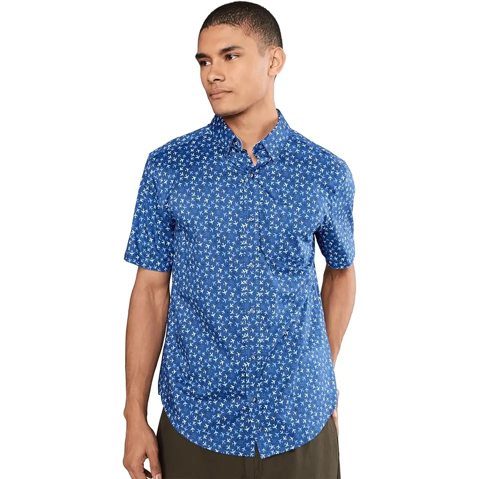 Logan Printed Cotton Short-sleeve Shirt