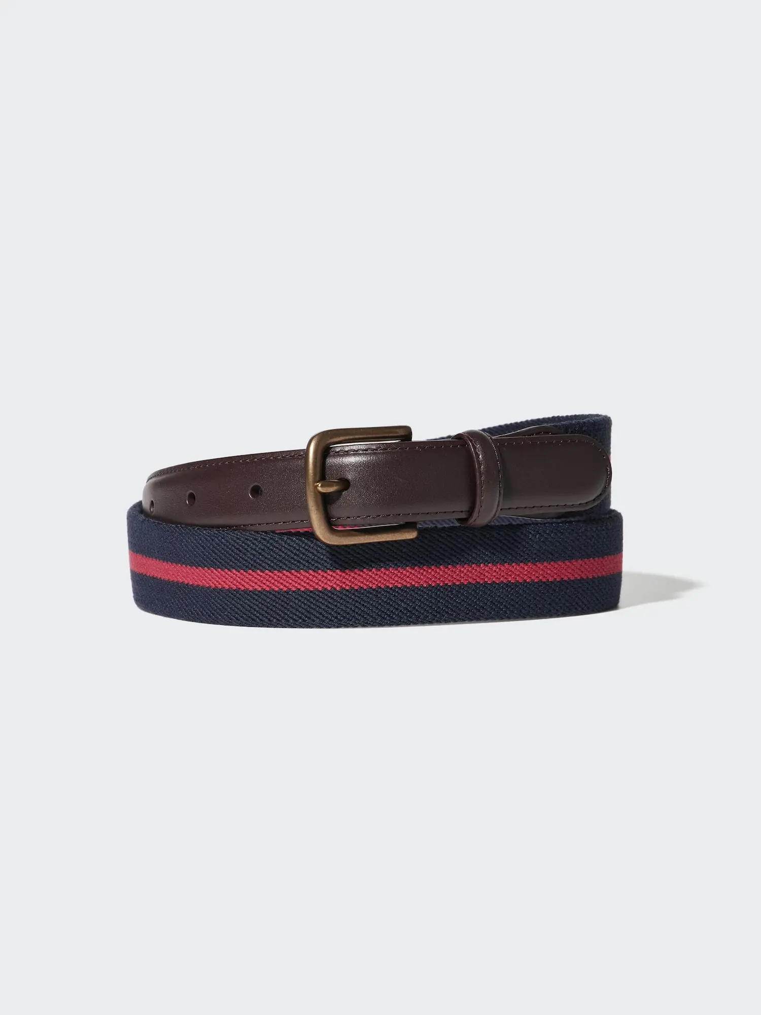 Men's Leather Combination Striped Belt