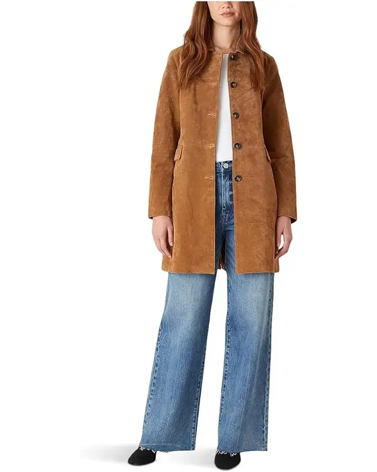 Women's Blank NYC Real Suede Trench Coat