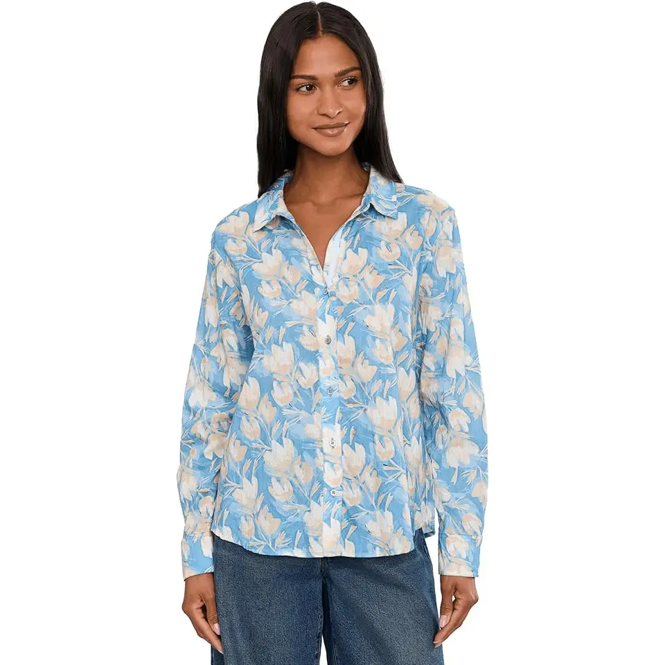 NZ by NIC+ZOE Shadow Floral Core Cotton Shirt