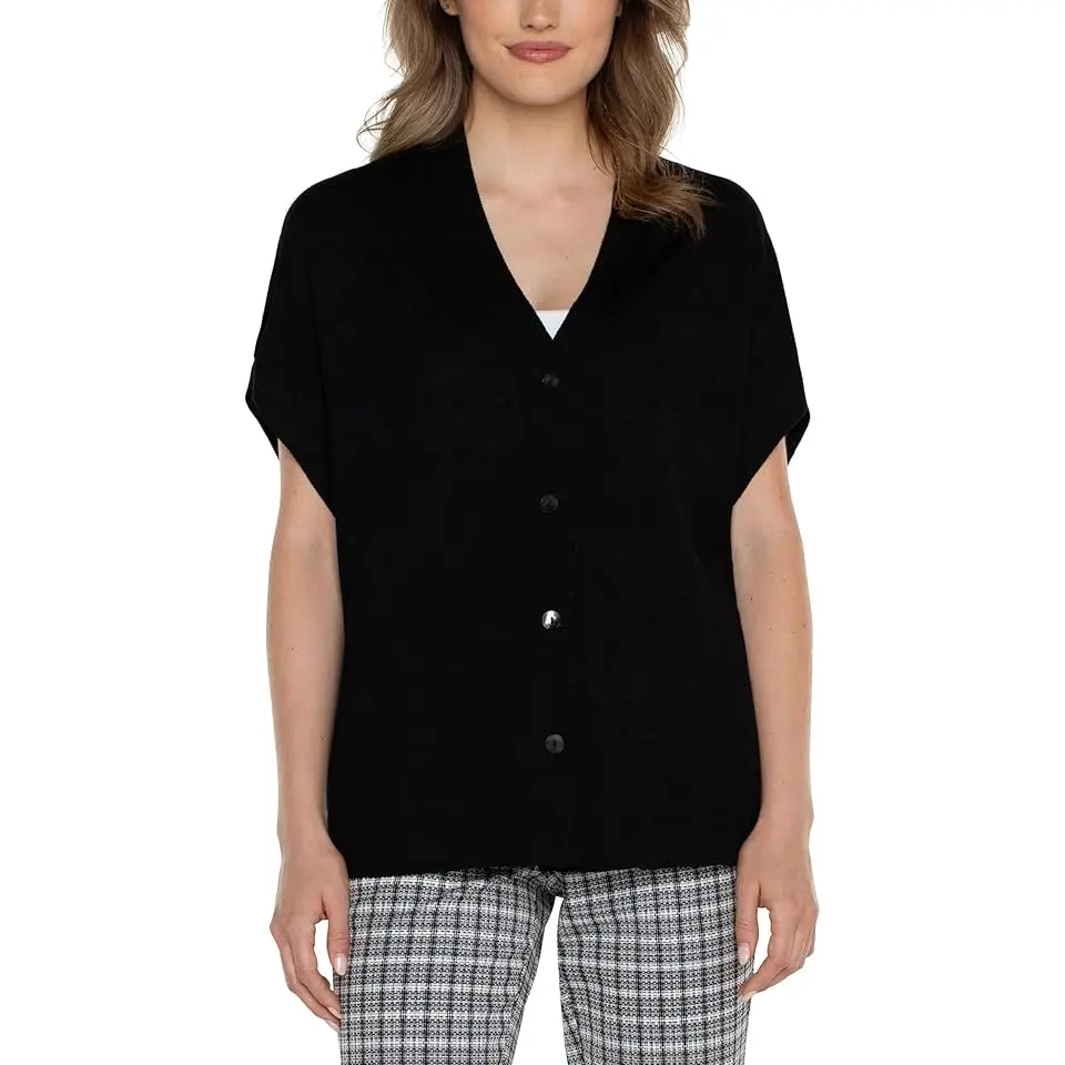 Button Front Dolman Cardigan Sweater