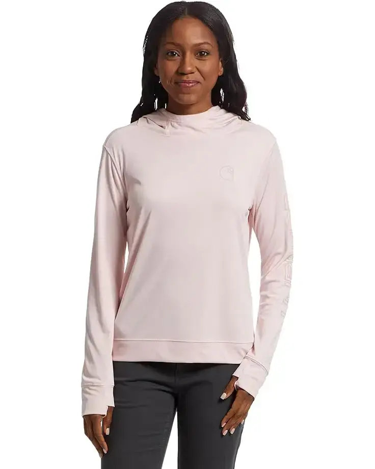 Women's Carhartt Force Sun Defender™ Lightweight Long-Sleeve Hooded Graphic T-shirt
