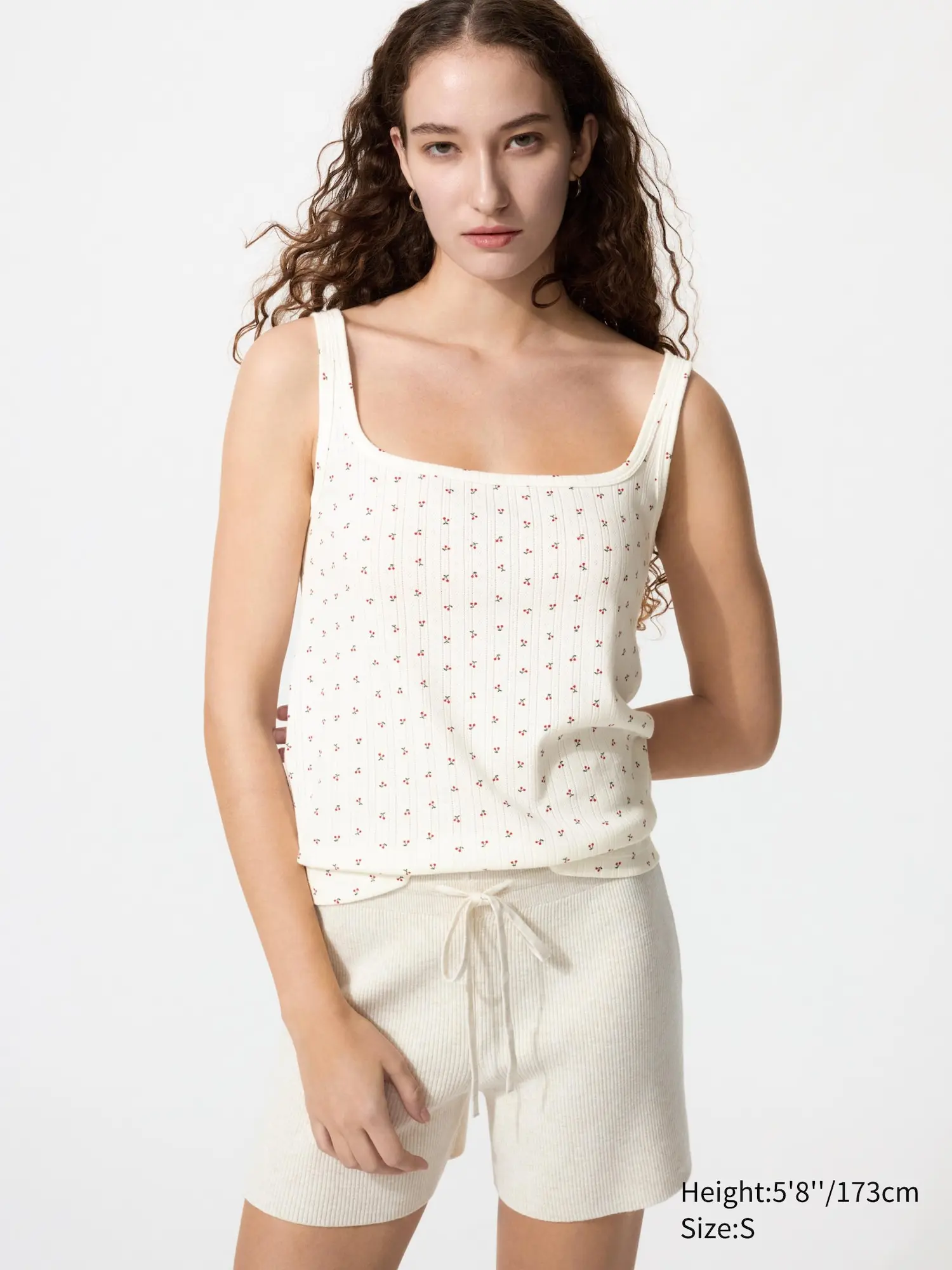 Pointelle Tank Top | Print