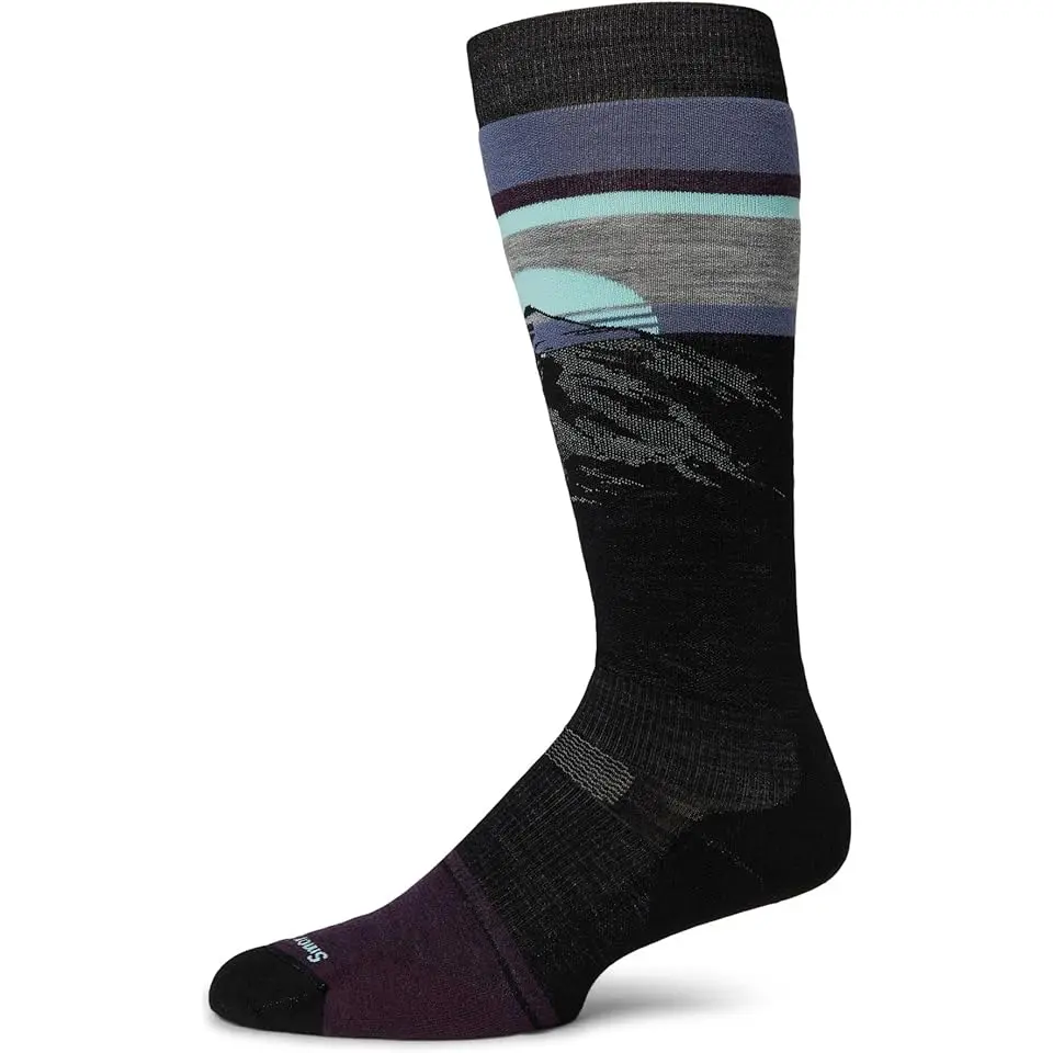 Snowboard Targeted Cushion Mountain Sunrise Over The Calf Socks