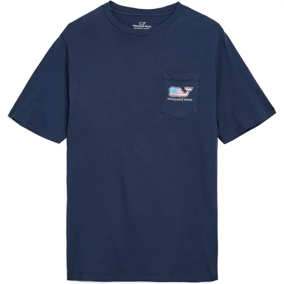 Flag Whale Short Sleeve Pocket Tee (Toddler/Little Kid/Big Kid)