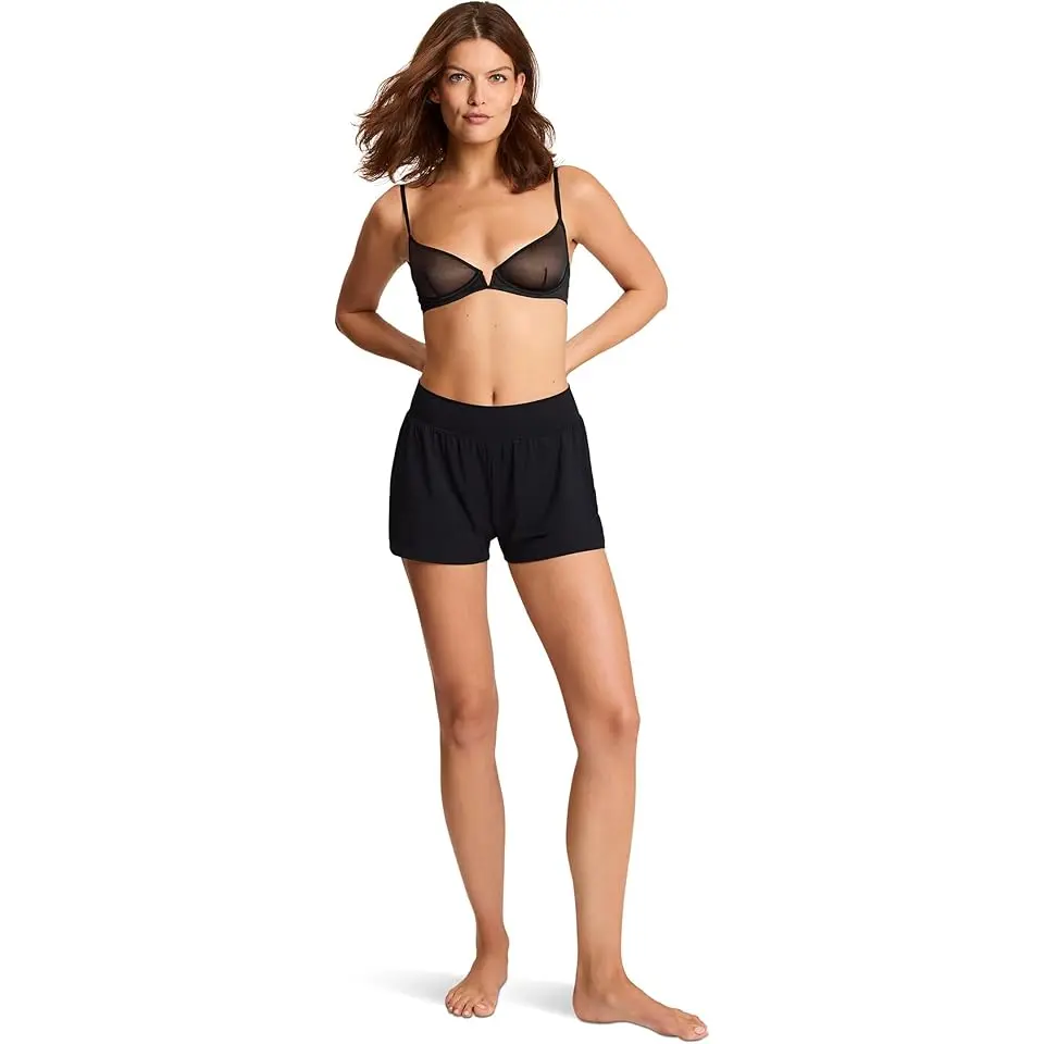 Mesh Plunge Demi Cup Bra