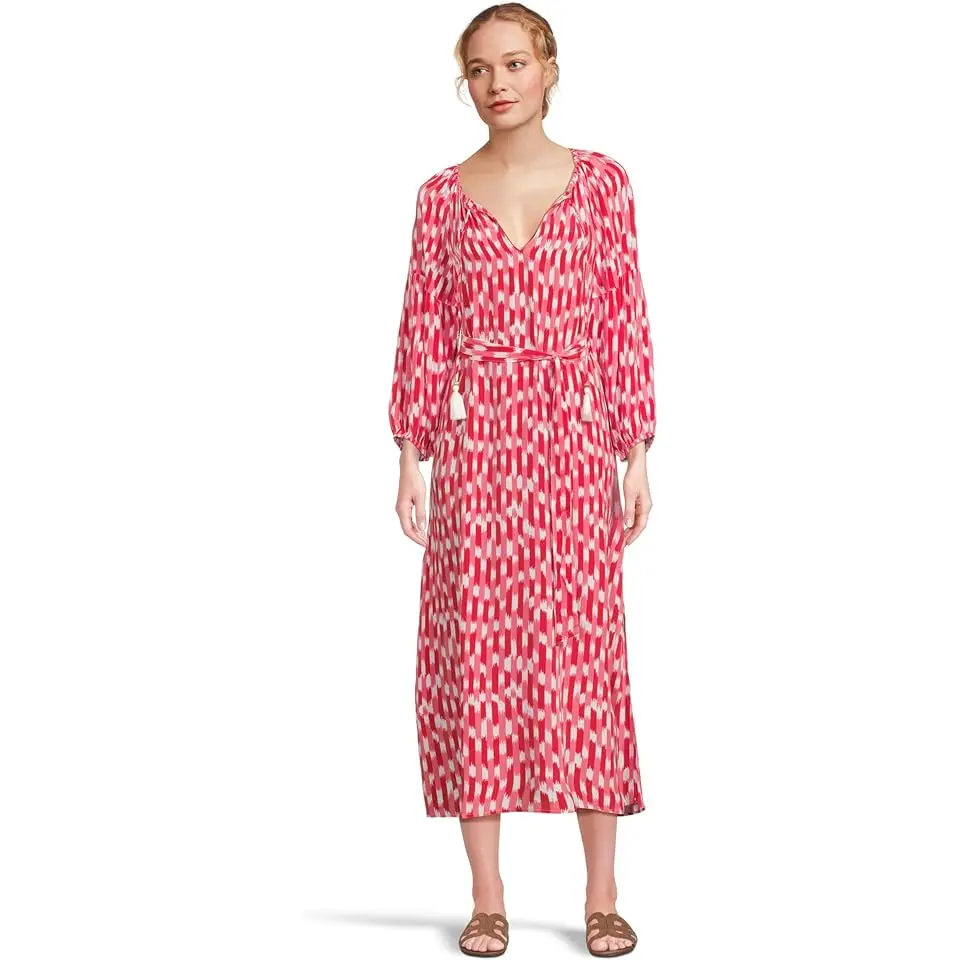 Ikat Stripe Midi Dress