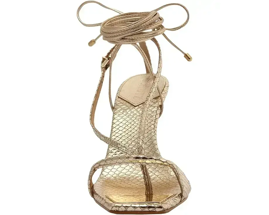 Women's Schutz Vikki Metallic Leather Sandal