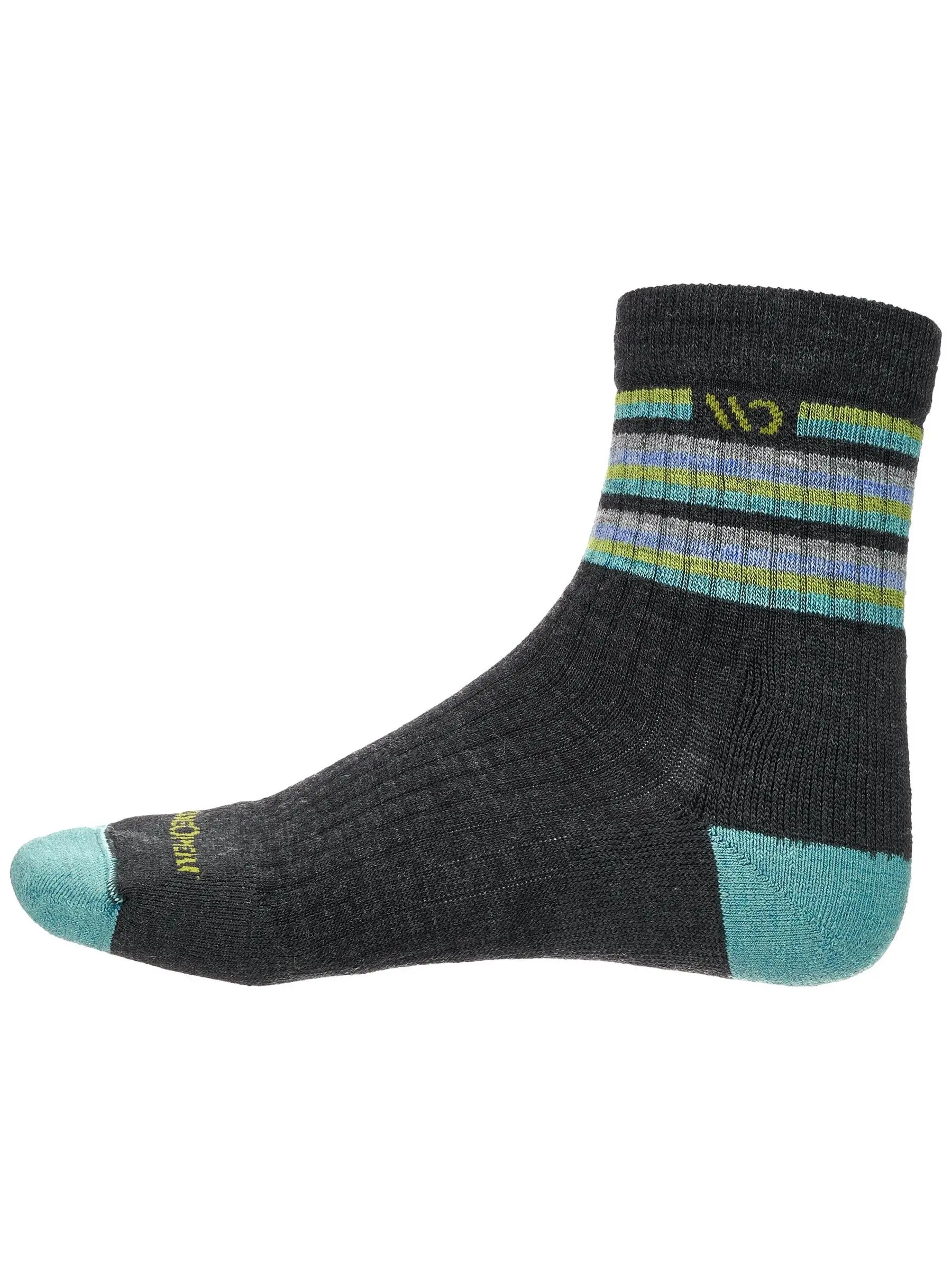 Wide Open Women's Multi Stripe Cushion Micro Crew Socks