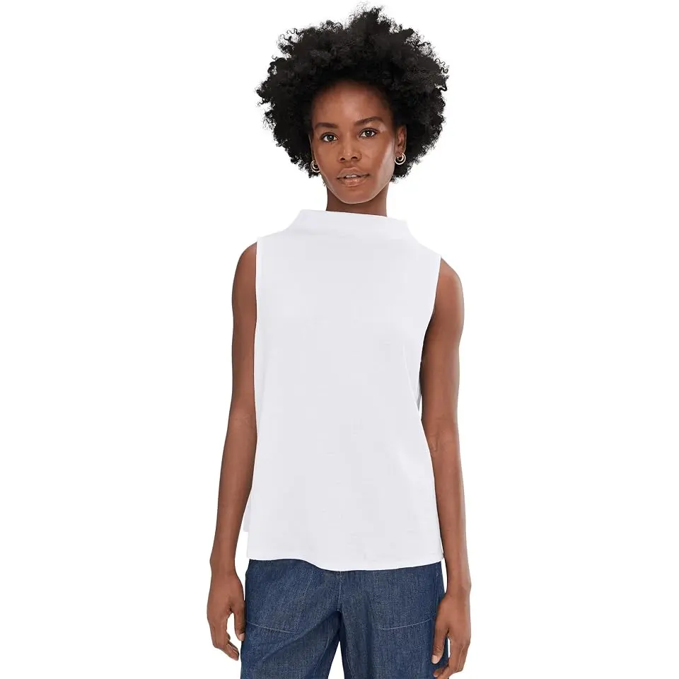 Cross Hatch Stretch Jersey Funnel Neck Tank